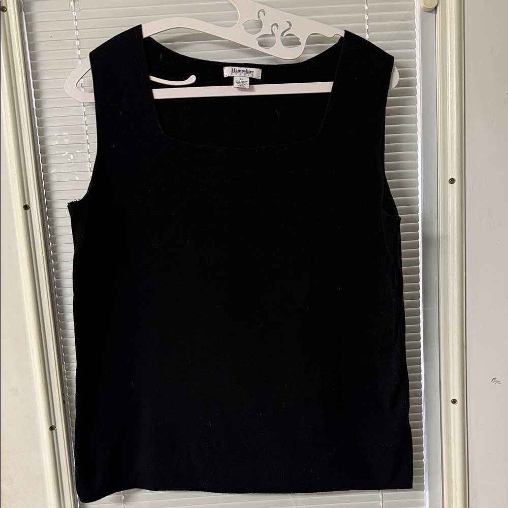 Black sweater Tank Top and nylon tank